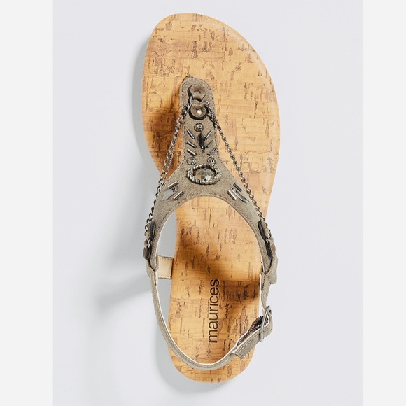 Maurices Shoes - Maurices April sandal with beading and chains 9M